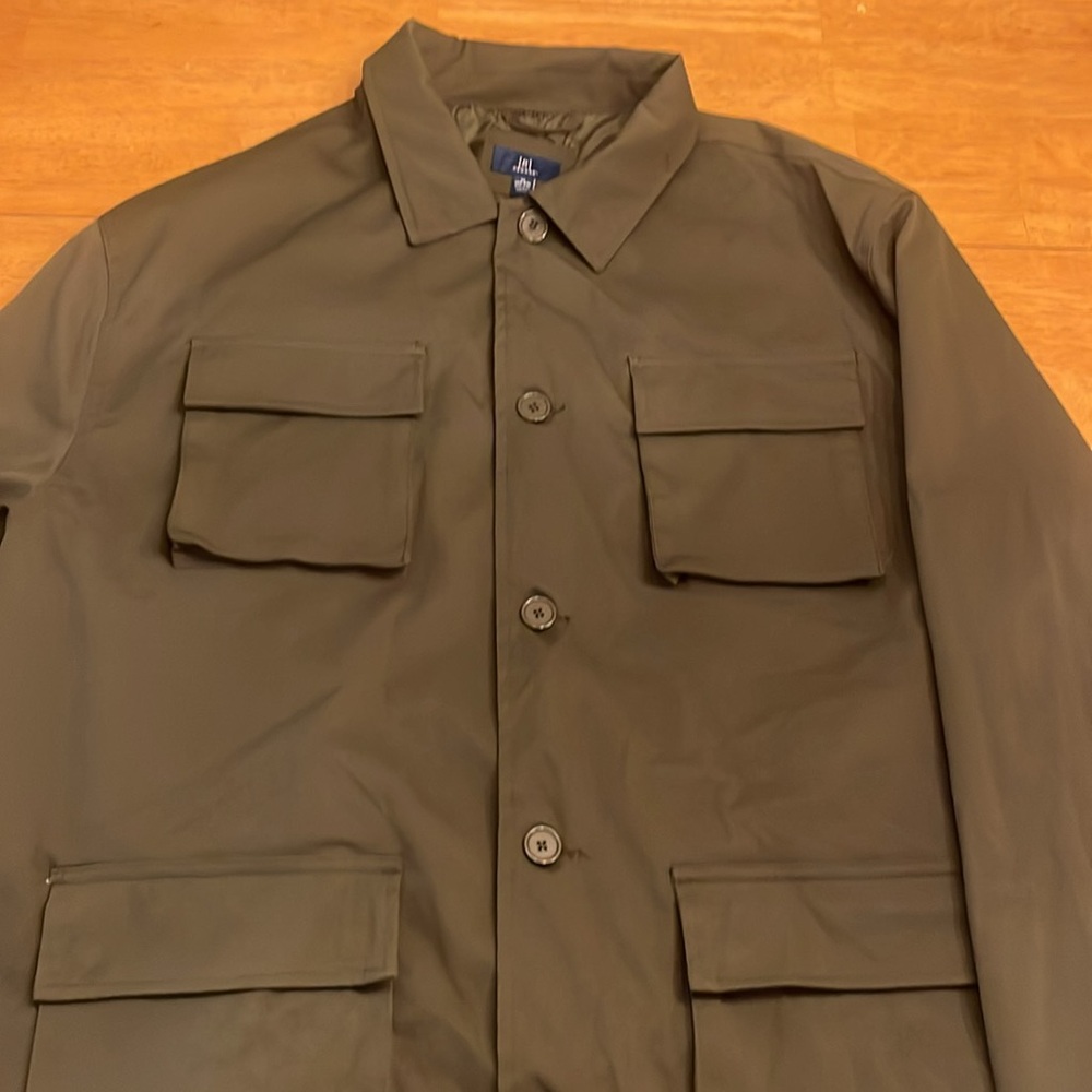Green 4 pocket button up shirt by George